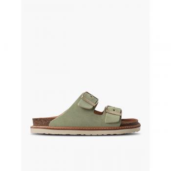 Sandalias planas para mujer Genuins G104862-PARADISE verde