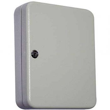 HOMCOM Armario para Llaves 45 Ganchos Caja de Llaves de Pared Caja de Seguridad con Cerradura Etiquetas 30x24x7.5cm Acero