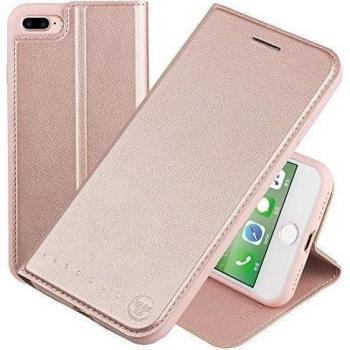 Nouske Funda tipo cartera para iPhone 7 Plus de 5,5 pulgadas de Apple, Oro rosa