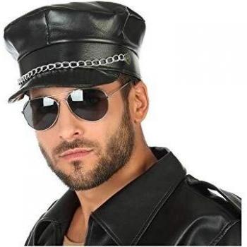 Gorra con diseño de cadena en color negro