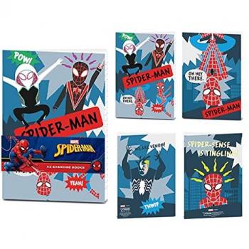 Cuadernos de Ejercicios A5 Spider-Man - Pack x2 cuadernos A5 bocetos 20,5 x 15,5 x 1,5 cm