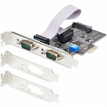 StarTech.com Tarjeta Serie PCIe de 2 Puertos - Tarjeta Serial PCI Express de 2 Puertos DB9 RS232/RS422/RS485