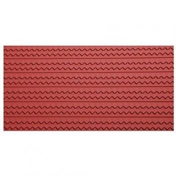Moldes, silicona alfombrilla de alivio del diseño cuadrado para repostería, silicona, Rojo/Marrón, 600 x 80 mm