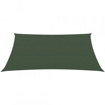 Toldo de vela verde oscuro HDPE 160 g/m² 3/4x3 m