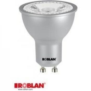 Roblan ECOSKYB60 Bombilla GU10, 7 W, Aluminio