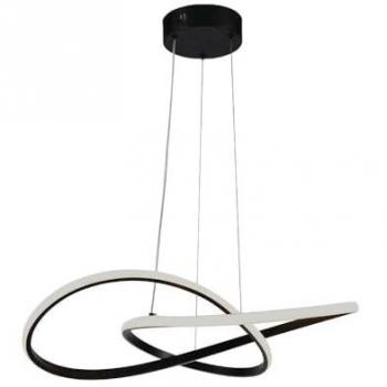 Lámpara Colgante LED Moderna 20W 2540lm Diseño de Doble Anillo Negro 3000K