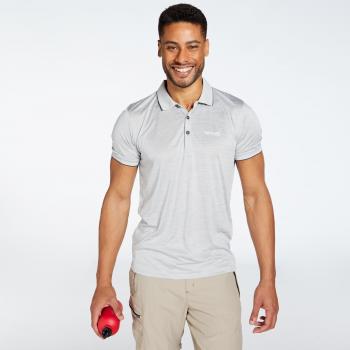 Regatta Men's Quick-Drying Silver Grey Remex II Polo Shirt, Size 2XL