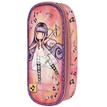 SANTORO Portatodo con Cremallera Gorjuss Little Dancer, 230x100x60 mm, Salmón