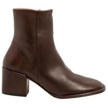 Botines de Piel con Tacón Neosens S3374 Marrón para Mujer, 5 a 8cm, Cremallera, Casual