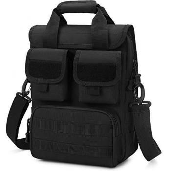 Selighting Táctical Mochila de Bandolera,Expandible 12 Portátil Laptop Bolsa de Mensajero Impermeable
