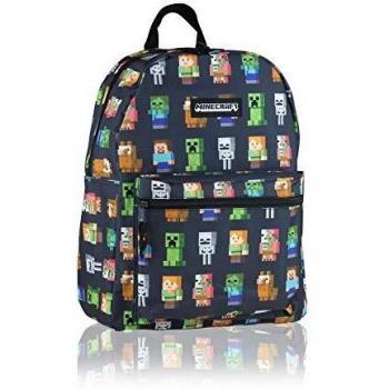 Minecraft Multi Character - Mochila para té, negro/verde