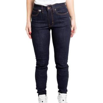 Pantalón Moto Route II Lady - Denim Resistente a la Abrasión - Protecciones Flexishock Desmontables - Cremallera YKK Duradera - Talla XL/36 - Azul Oscuro