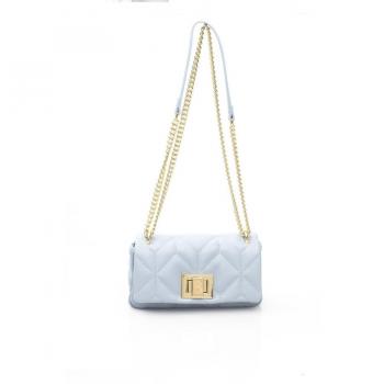 Light Blue Polyethylene Shoulder Bag