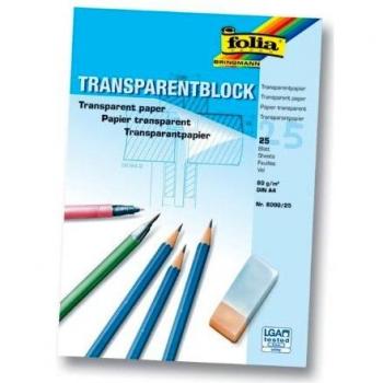 Papel Transparente A4 80g/m² 25 Hojas - Folia