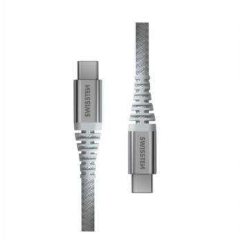 Cable de datos Kevlar USB-C a USB-C 1.5 m Blanco (USB 3.2 Gen 1)