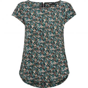 Only Women's Onlvic Aop Short Sleeve T-Shirt in Balsam Green