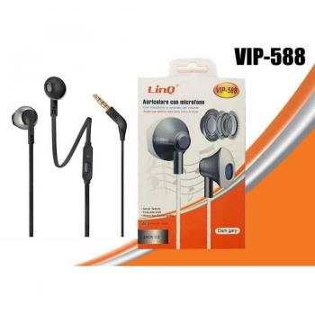 Auriculares con Control de Volumen y Micrófono para Smartphone, Jack de 3,5 mm - Modelo Vip-588