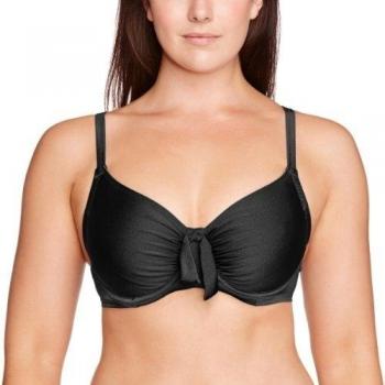 Pour Moi - Parte de arriba de Bikini para mujer, color negro