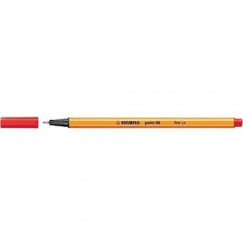 Rotulador Rojo Stabilo Point 88 - Paquete de 10 Unidades