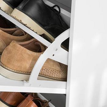 Zapatero organizador de almacenamiento con 4 cajones, color blanco, modelo FSR79-W