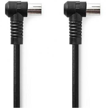 Cable Coaxial IEC Macho a Hembra 1.5m Niquelado 120 dB 75 Ohm Cuádruple Apantallamiento