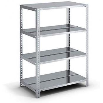 Estantería atornillable para archivadores, zincada, altura 1150 mm, doble cara, dimensiones 750 x 600 mm
