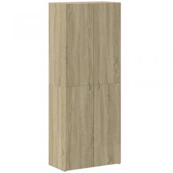 Armario archivador de madera ingeniería roble Sonoma 60x32x153 cm, color marrón, en aglomerado