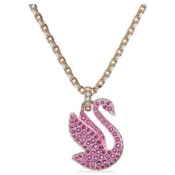 Swarovski Iconic Swan Pendant, Medium, Pink, Rose Gold-tone Plated