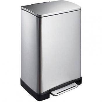 EKO Cubo de la Basura de la Marca, Hecho de Metal, Metal, Acero Mate, 34.5 x 40.3 x 65 cm