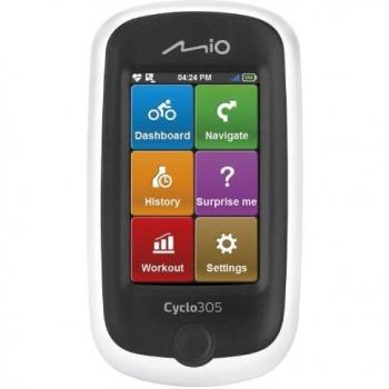 Mio 305E HR + C GPS - Ciclocomputador, Color Blanco y Negro