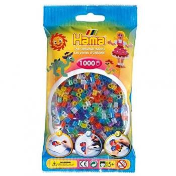 Perlas Hama Midi Glitter Transparent 1000 Piezas