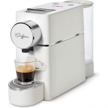 Cafetera de cápsulas Polti Coffea S18W, 19 bar, 0.85 l, 1400 W, 3 niveles de temperatura, Blanca