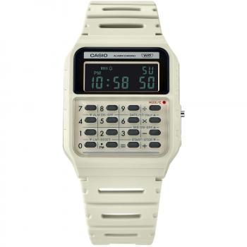 Casio POP Vintage Calculator Digital Watch with Bio-Based Resin Strap - Unisex Quartz CA-53WB-8B in Gray and Cream