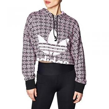 adidas AOP Hoodie (CR) Sudadera, Mujer, Magic Berry/Black, 38