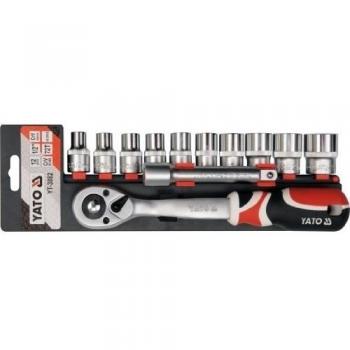 Yato YT-3882 - Set de tapas con accesorios 1/2 12 pza Yato