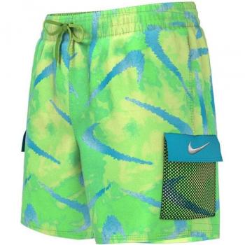 Bañador Nike Swim Volley Cargo Logo 4 Inch niño verde azul
