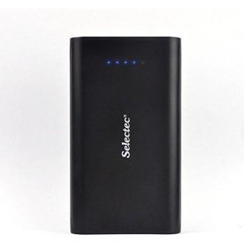 SELECTEC 18000 mAh Cargador Móvil Portátil Batería Power Bank Externa con 2 USB Salidas de Batería Externa para iPhone 6s 6 6plus 6S plus iPad Samsung Galaxy Google Nexus 5 4 HTC PC Smartphone -Negro