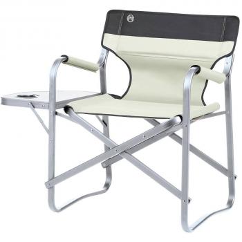 Coleman Deck - Silla Plegable con mesita Lateral marrón Caqui