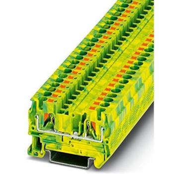 Morsetto modular de conexión para conductores de tierra PT 4-PE, capacidad 0,2-6mm², color verde-amarillo