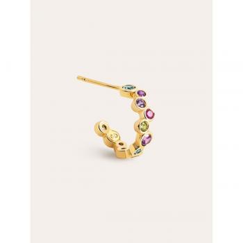 Pendiente Suelto Singularu Aro XS Bubbles Baño Oro