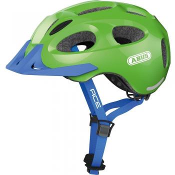 ABUS Youn I Ace - Casco de bicicleta, todo el año, unisex, color sparkling green, tamaño L
