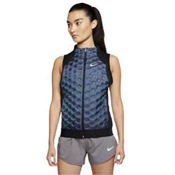 NIKE W Nk Arolft Vest Chaleco, Mujer, Bleached Aqua/Black/Reflective silv, L