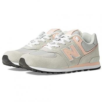 New Balance 574 Core Grey/Pink Junior Sneakers - Size 38.5