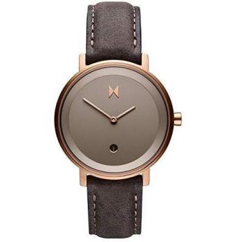 Reloj de Mujer Analógico de Cuarzo MVMT SIGNATURE con Correa de Simil Cuero Gris - Modelo MF02-RGPU