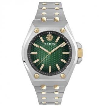 Philipp Plein Extreme Gent Men's Bicolor Green Silver Analog Quartz Watch 43mm