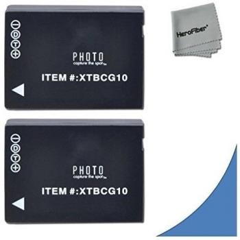 2 High Capacity Replacement Panasonic DMW-BGC10 / DMW-BGC10PP Batteries for Panasonic Lumix DMC-3D1, DMC-TZ6, DMC-TZ10, DMC-TZ18, DMC-TZ19, DMC-TZ20, DMC-TZ25, DMC-TZ30, DMC-TZ35, DMC-ZR1, DMC-ZR3, DMC-ZS1, DMC-ZS5, DMC-ZS6, DMC-ZS7, DMC-ZS8, DMC-ZS9, DMC