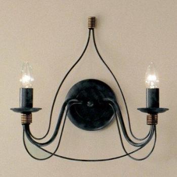 Lámpara de pared FILO 2 luces azul-negro