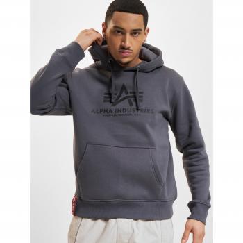 Alpha Industries Basic Hoodie - Grey/Black Sweatshirt for Men