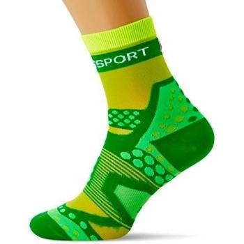 COMPRESSPORT Run Ultralight - Calcetín de Running Unisex, Color Verde, Talla 2