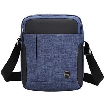 OIWAS Bandolera Hombre Pequeña Bolsa de Viaje Mariconeras para Hombres Bolso Joven Bandolera para Trabajo y Escuela Azul Oscuro